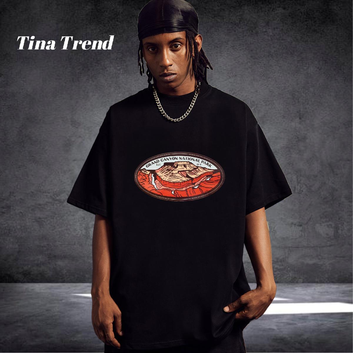 Wholesale T-Shirts mountains Tee Shirt 230g 100% Cotton Hip Hop Cool DIY Printed Breathable Soft Tshirts