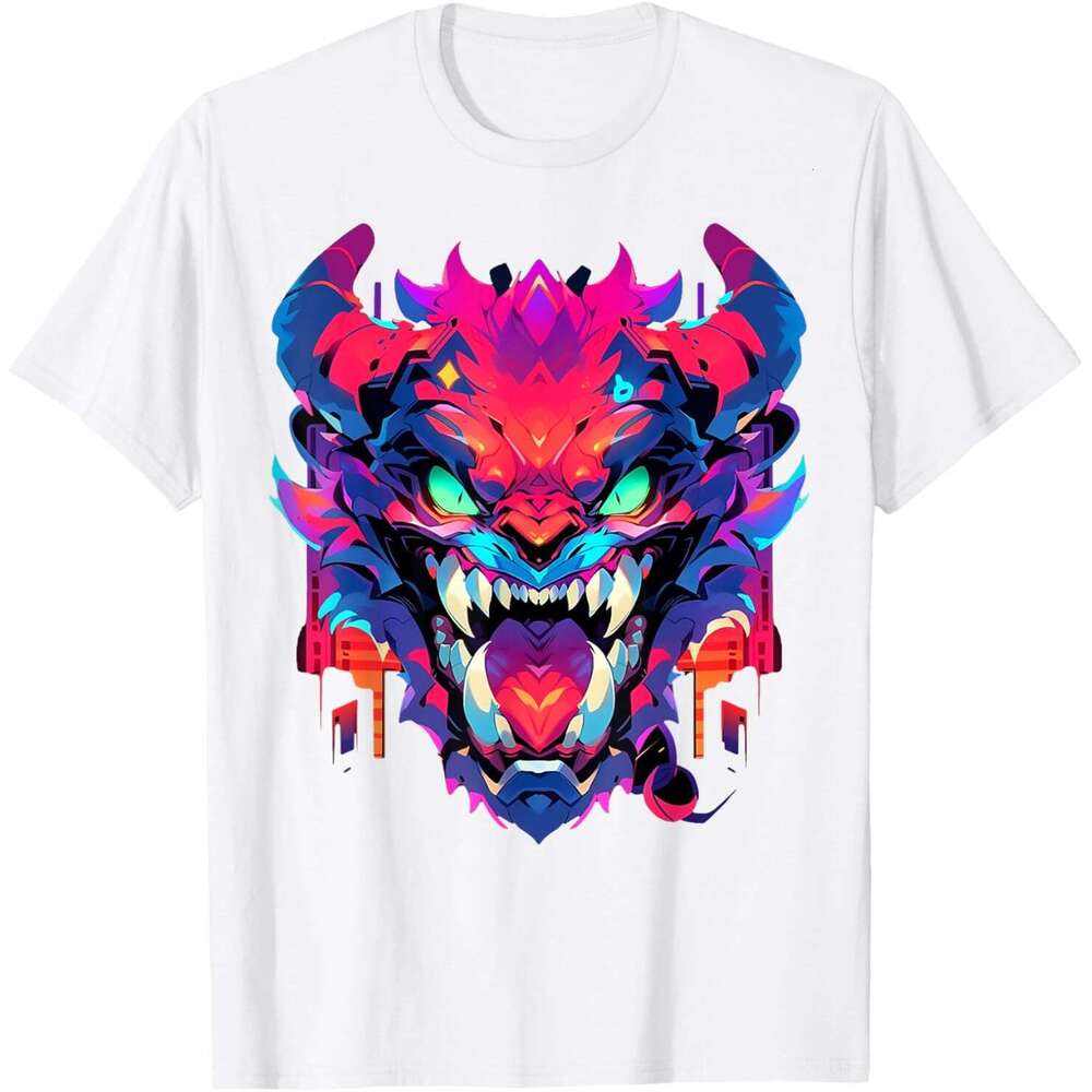 T shirt for Mens Funny Hell Monster Cartoon Comic Halloween Graffiti Anime T-Shirt shirts tshirt graphic tee Casual tops summer clothes Short sleeve