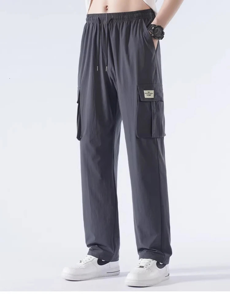 Japans All Inclusive Summer Retro Loose Straight Mens Wide Leg Full Match Casual Pants 240823
