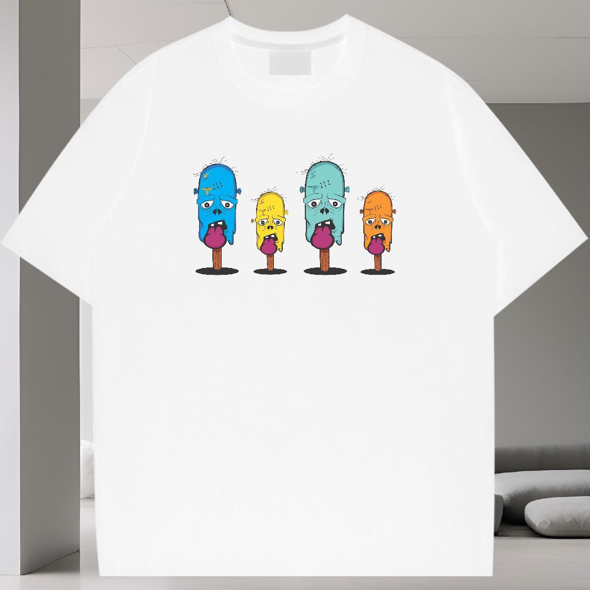 Fashion Design T-Shirts skull Polos 230g 100% Cotton Casual Daily Wear Designer Custom Cartoon Short Sleeve O-Neck Men Tees
