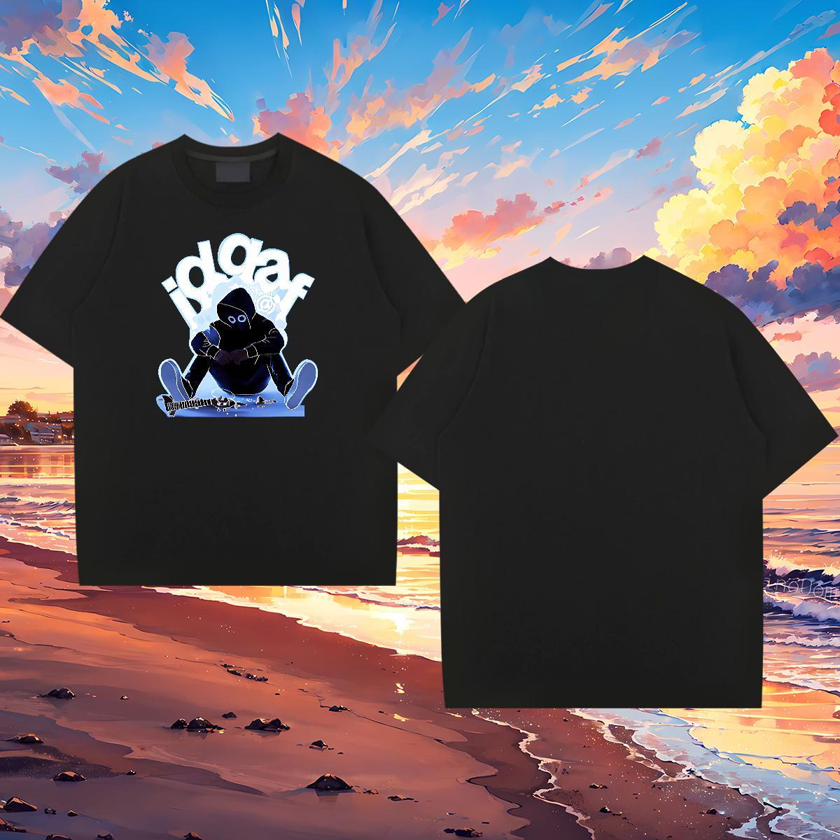 DIY Customized T shirt skull Tshirts 230g Cotton Daily Outfit Loose Fit DIY Printed Pure Cotton Mens Tshirts