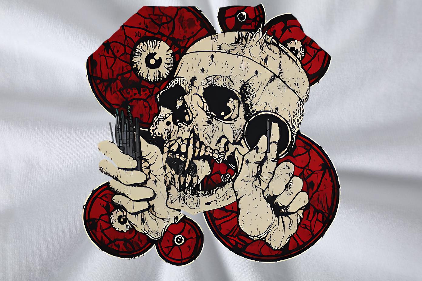 Casual New Man T Shirts skull Tshirts 230g Cotton Beach Cool Design Plus Size Cartoon Short Sleeve Soft Men Tops Tees