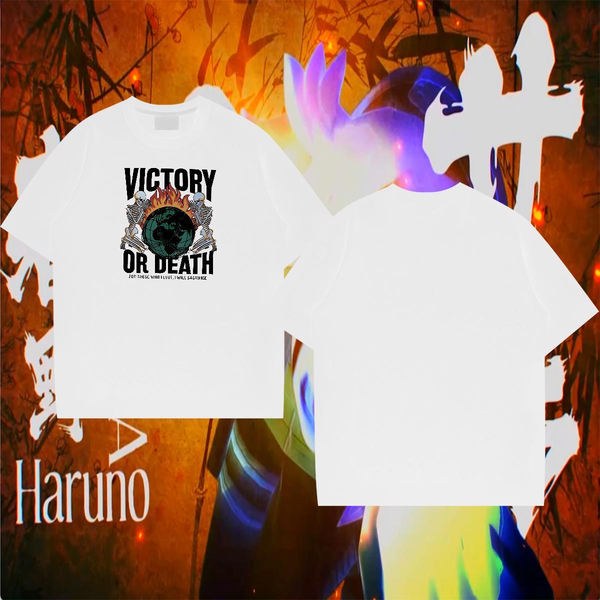 Fashion New T shirt skull Polos 230g 100% Cotton Sport TOP Quality Anime Breathable Crew Neck Tshirt for Man Woman