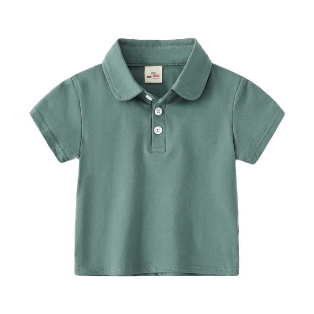 Little boy dinosaur polo shirt dinosaur spike top childrens boy cotton short sleeved top childrens summer clothing T-shirt W241223