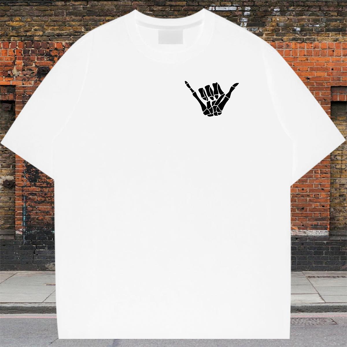 Designer Fashion T Shirt For Man skull Clothings 230g Cotton Casual Loose Custom Print Plus Size Breathable Men Tshirts