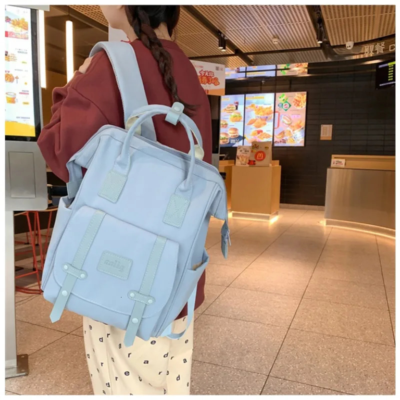 Casual Simple Nylon Backpac Solid Zipper High Quality Large Capacity Mother and Baby Bags for Women Fashion Style 240806 20b6
