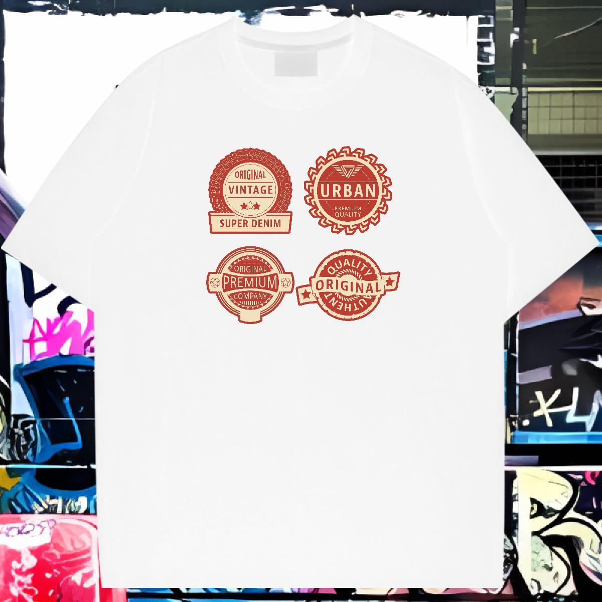 Factory Direct Mens T Shirts letter Tees 100% Cotton 230g High Street Hip Hop Cool Design Oversized 3XL 4XL Round Neck Short Sleeve Men Clothes T-Shir