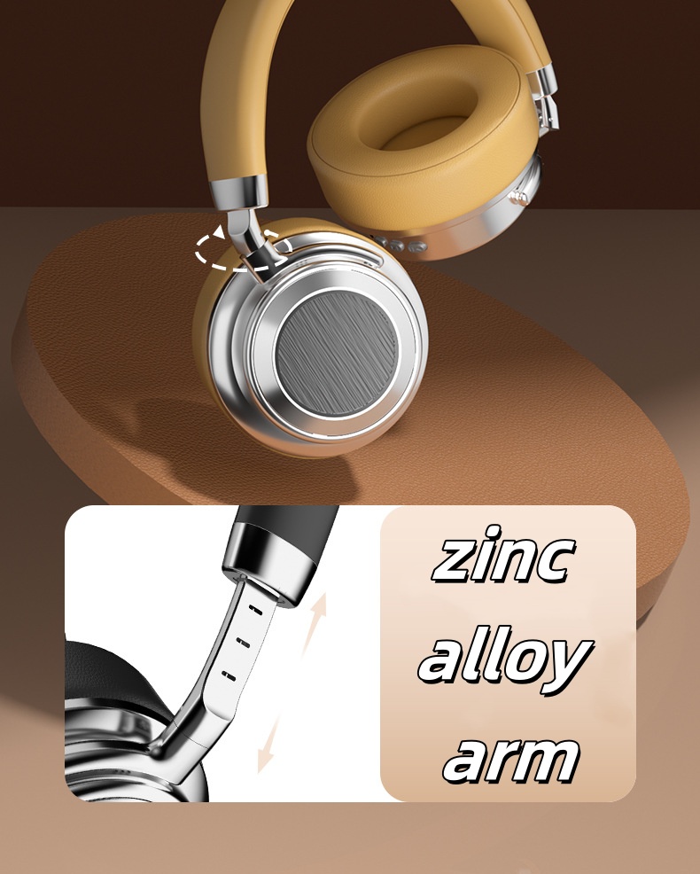 Popular retro head-mounted Bluetooth headphones CR-9 metal 5.4 sports fashion business over-ear sports music headphones