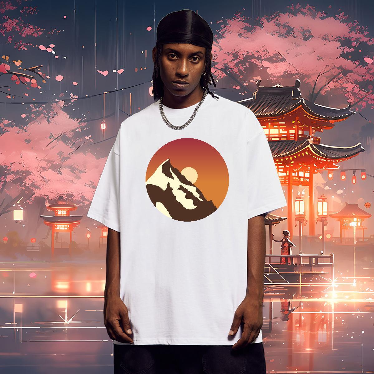 Fashion Man T Shirts sky Tops Tees 100% Cotton 230g Casual Daily Wear Free Shipping Custom Printed Breathable Crew Neck Men Tshirts