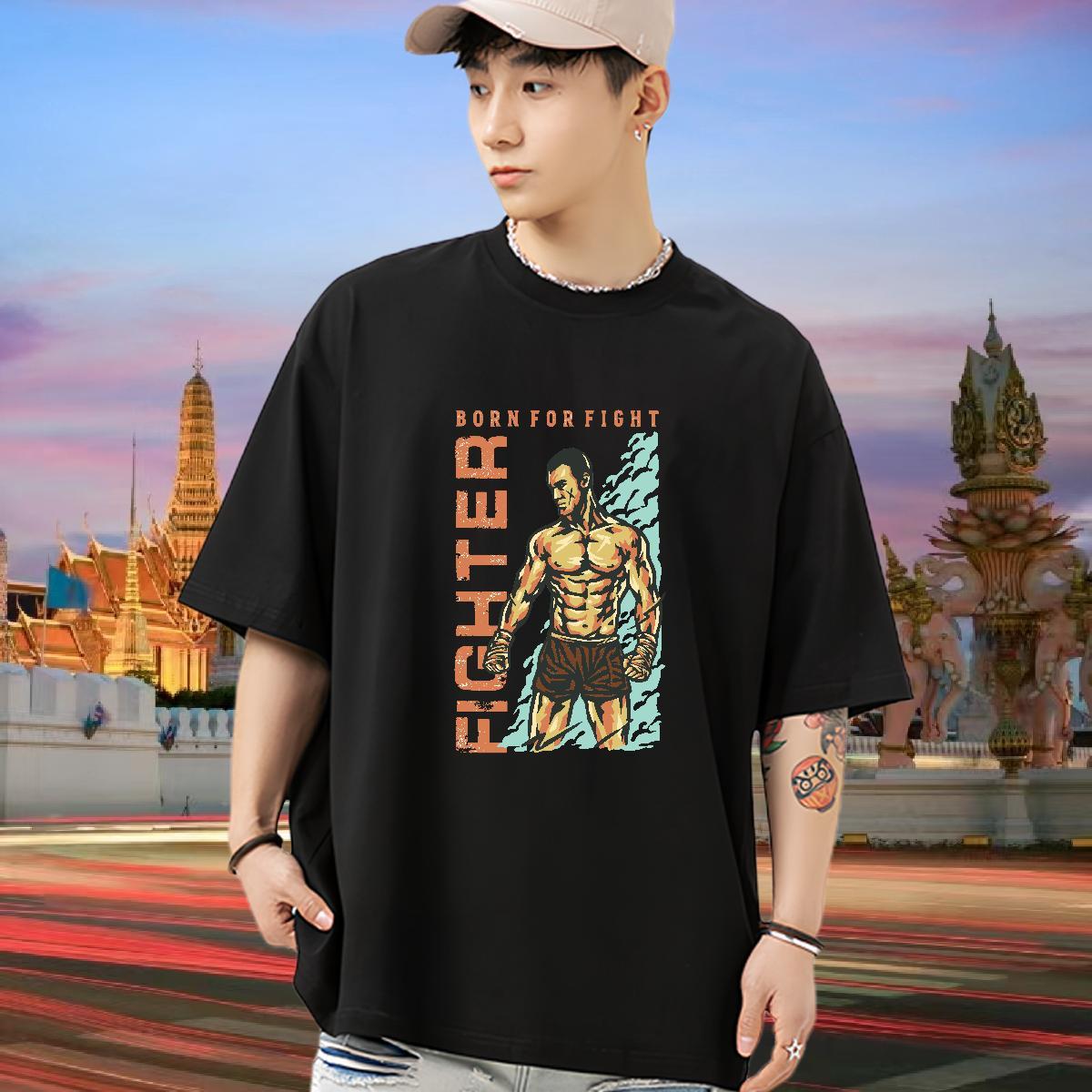 New Designer T Shirts Men portrait Tee Shirt 230g Pure Cotton Hip Hop Popular DIY Printed Breathable Men Tshirts