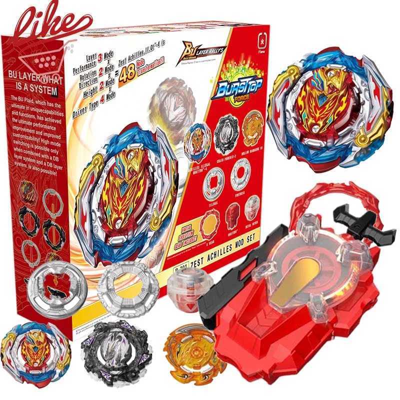 Laike DB B-201 Zest Achilles Customize Set Spinning Top B201 Bey with Custom Launcher Box Set Toys for Children Y240803