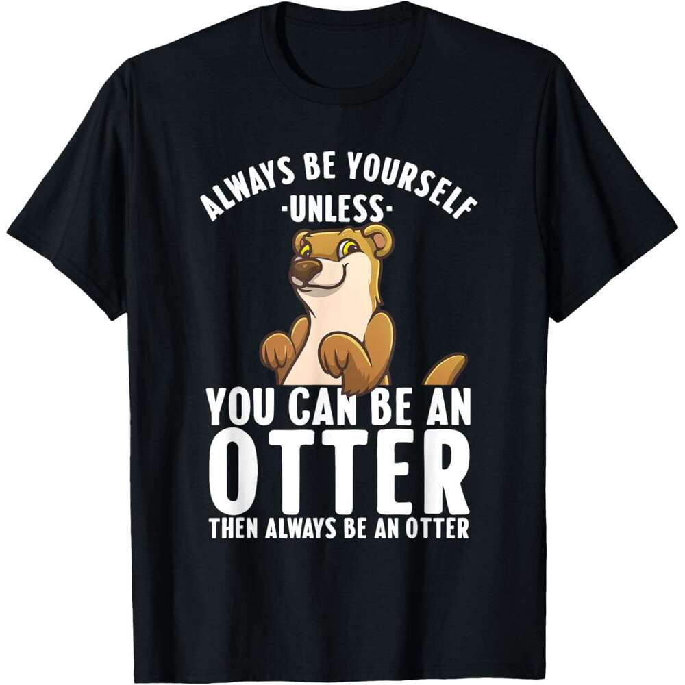 Mens T shirt Women Cute Sea River Otter Wild Animal T-Shirt shirts tshirt graphic tee Casual tops clothes Short sleeve