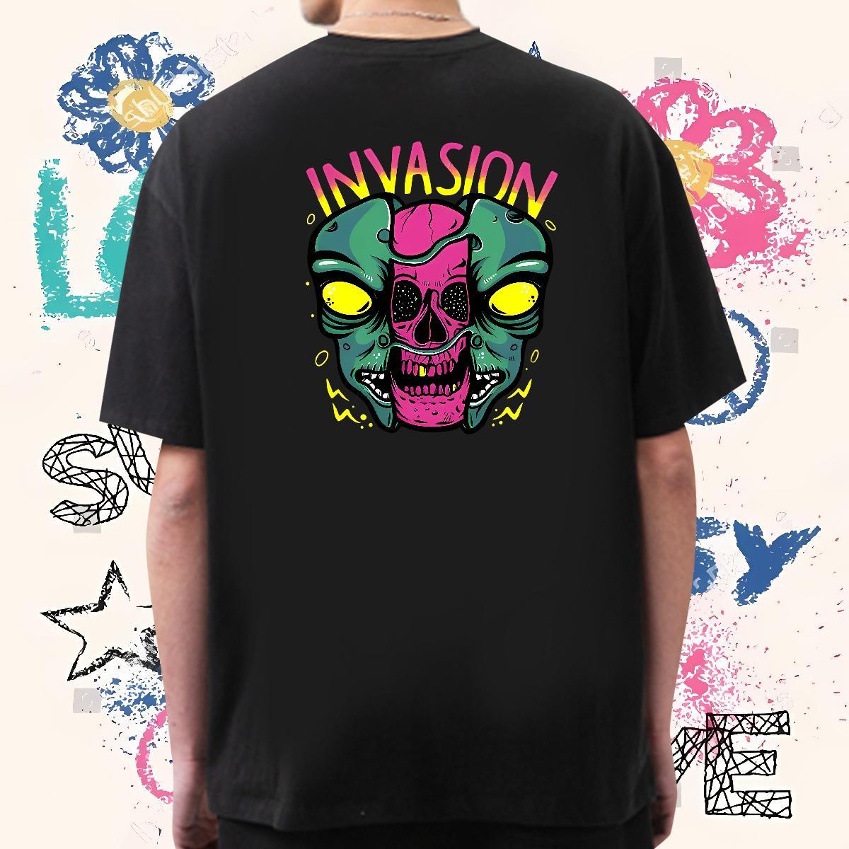 2024 Men T Shirts skull Clothings 100% Cotton 230g Spring Summer Wholesale Graphic Breathable Tshirts
