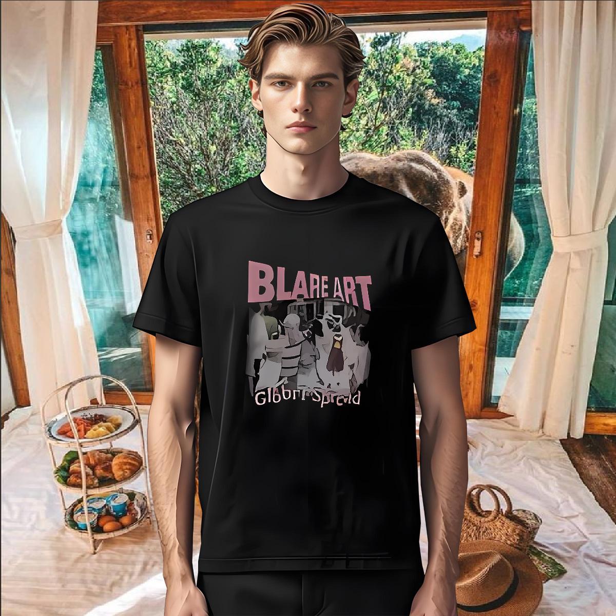 Fashion T shirt letter Clothings 230g Cotton Home Outdoor Loose Fit Custom Cartoon Short Sleeve Soft Men Tshirts