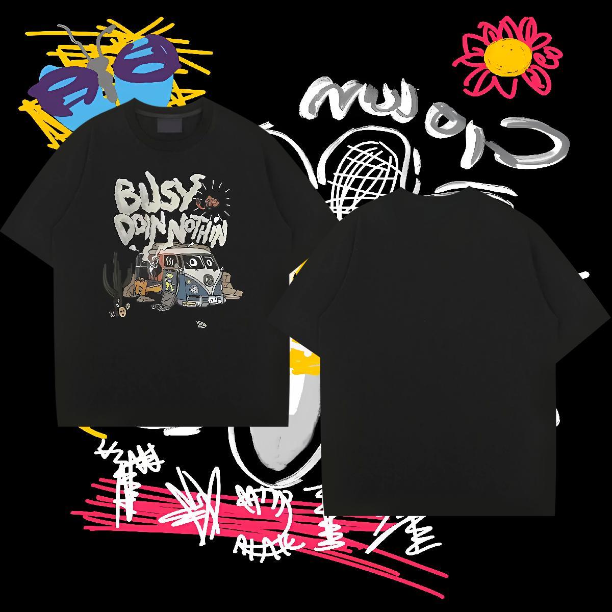 Fashion Casual T-Shirts car Top Tees 230g 100% Cotton Sports Casual TOP Quality Customized Print Short Sleeve Soft Tshirts