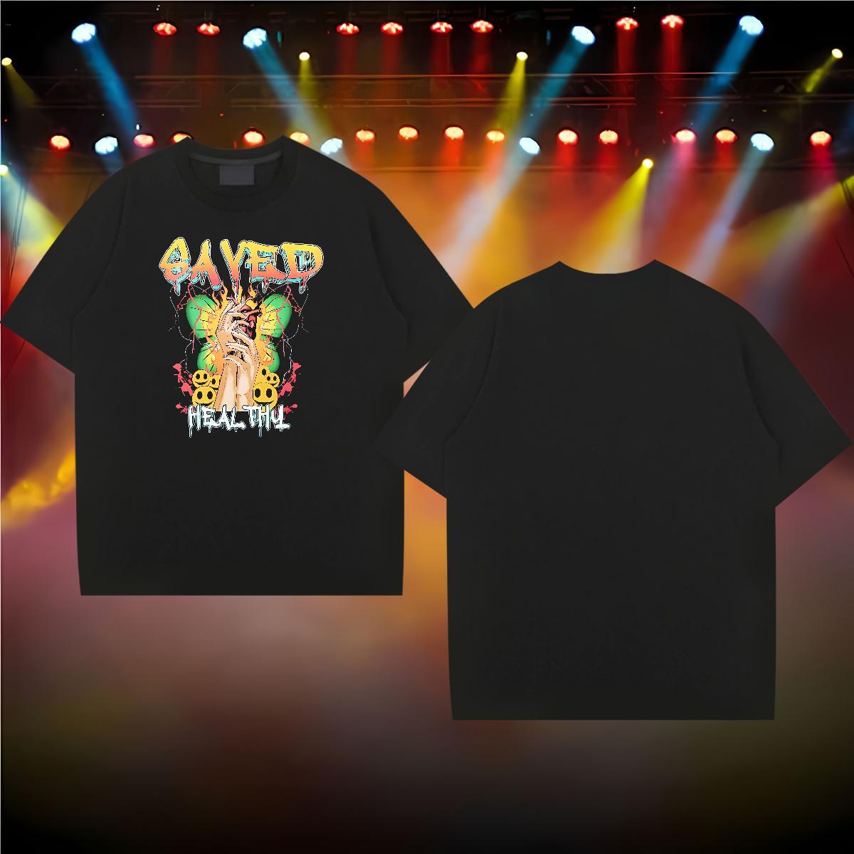 DIY Customized T-Shirts for Men skull Tees Shirts 230g Pure Cotton Street Wear Popular Custom Print Plus Size Crew Neck Breathable Men Clothes T-Shirt