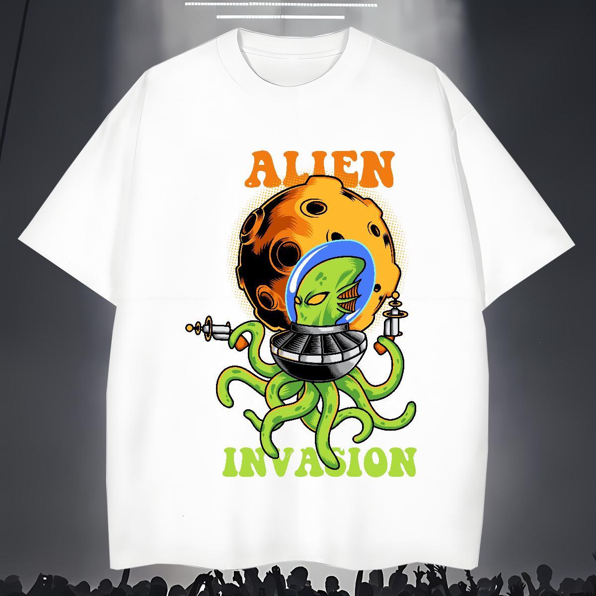 Classic Casual Mens T Shirts ET Tshirts 230g 100% Cotton Hip Hop Street Unisex Custom Printed Short Sleeve O-Neck Mens Tshirts