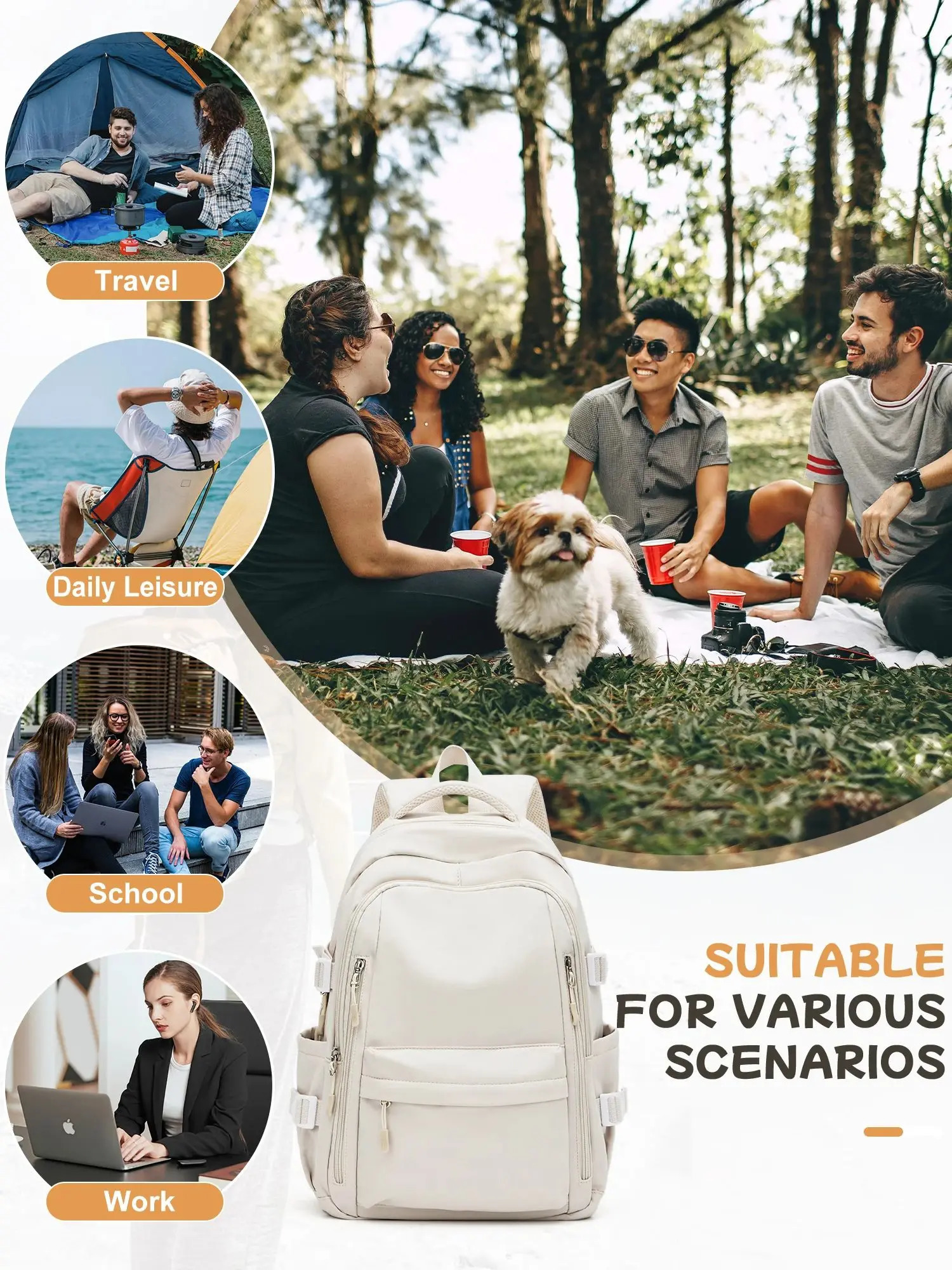 Kawaii Girls School Bag Waterproof Backpack Teenage Student Boys Laptop Rucksack Cute Travel 240807