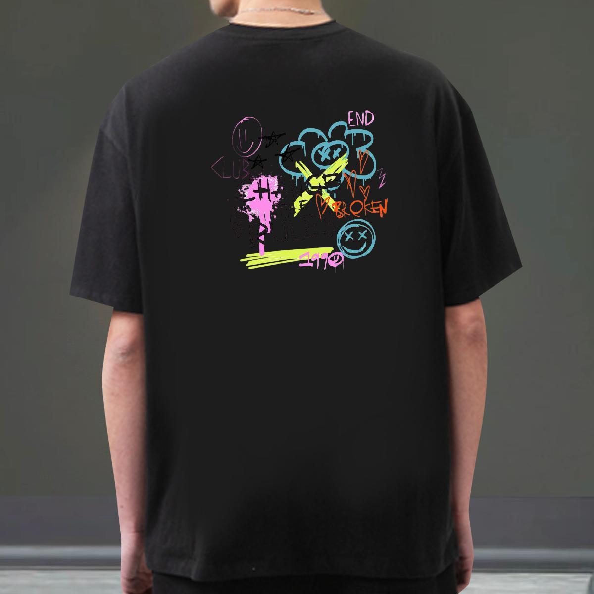 2024 Designer T Shirt For Man letter Polos 230g 100% Cotton Hip Hop Street Popular White Plus Size Round Neck Short Sleeve Men Tops Tees