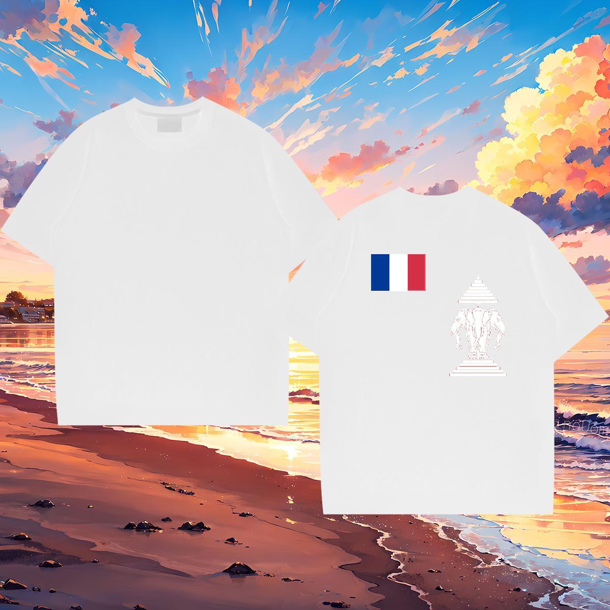 2024 Summer T-Shirts for Men religion Wear 230g 100% Cotton Hip Hop Cool Customized Print Short Sleeve Soft Mens Tshirts