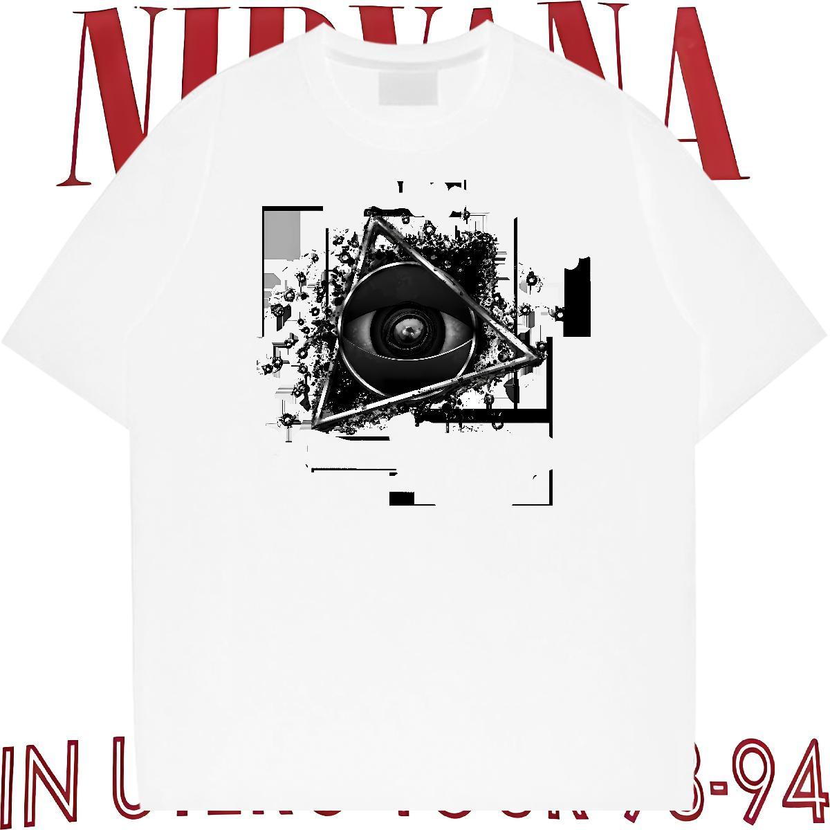 Classic Man T Shirts eye of the devil Tops 230g Cotton Sport Free Shipping Oversized 4XL Breathable Short Sleeve Men Clothes T-Shirt