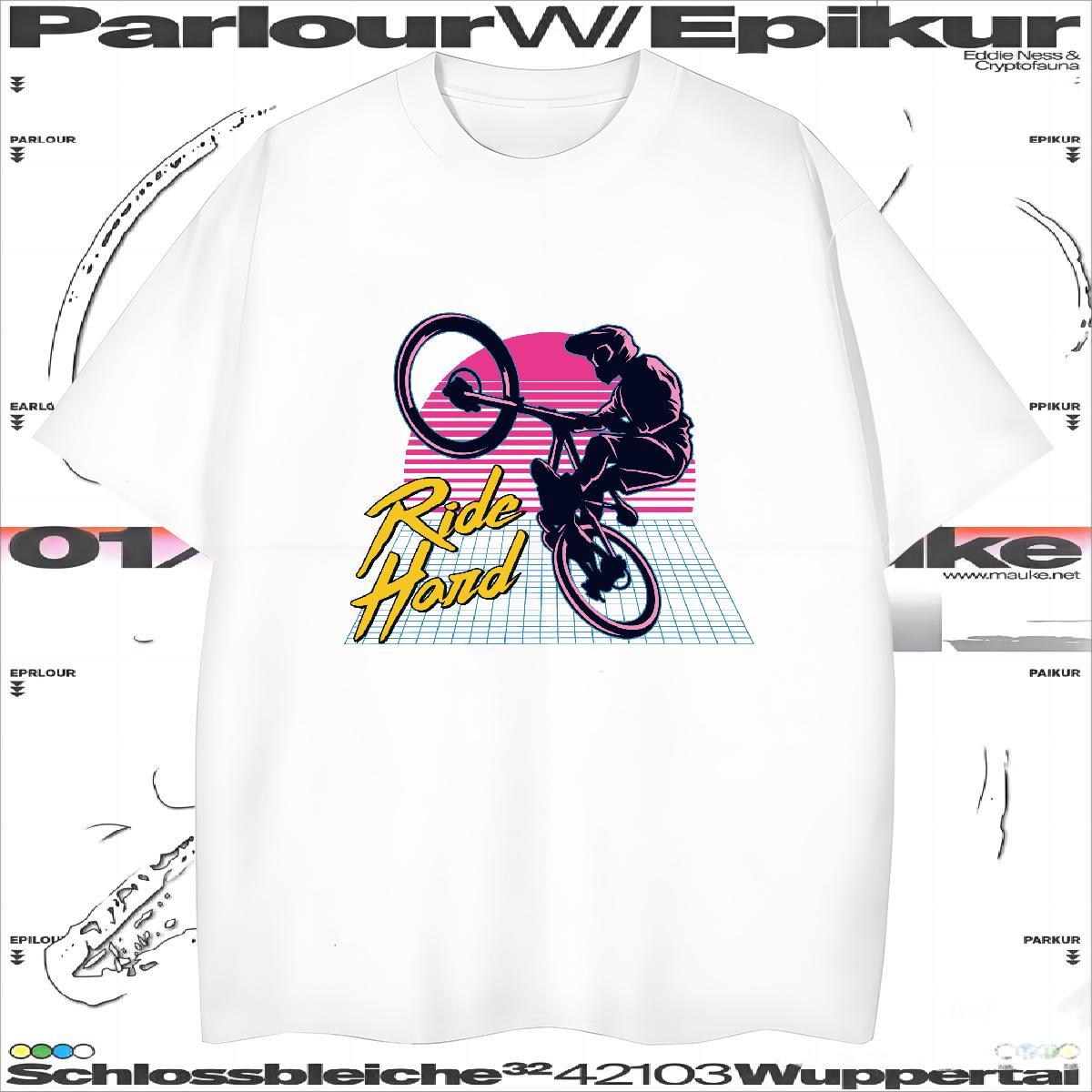 Fashion New Men T Shirts Motorcycle Top Tees 230g Pure Cotton Casual Daily Wear Loose Fit DIY Breathable Short Sleeve Men Clothes T-Shirt