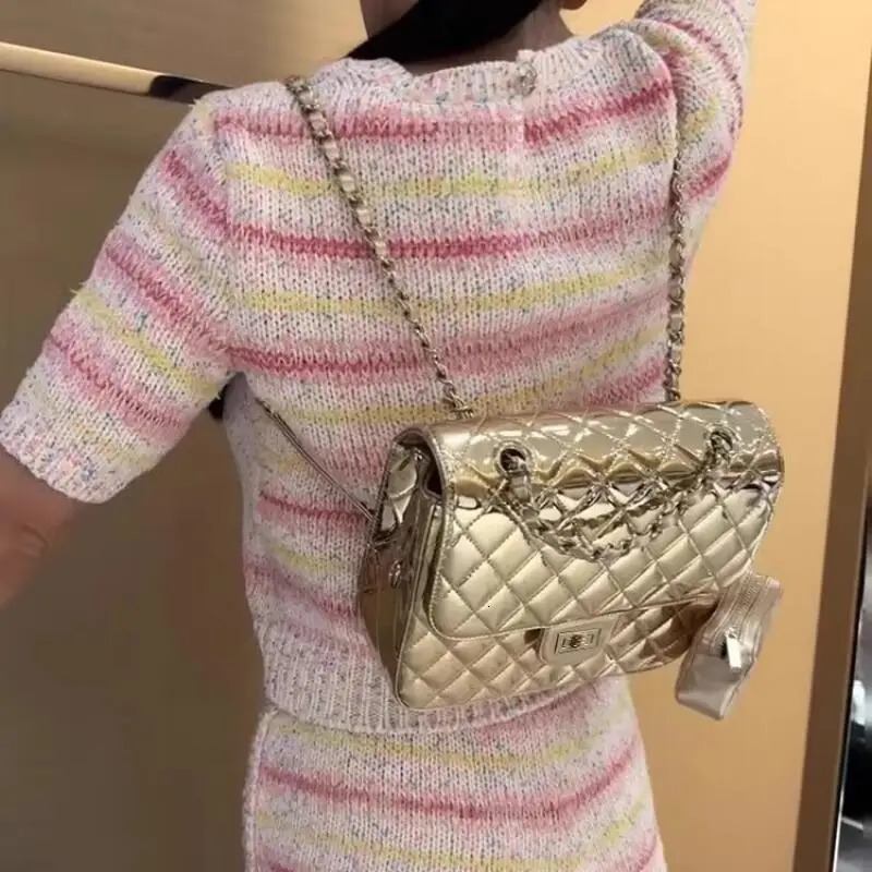 Fashion Womens Backpack High Quality Leather Shoulder Bags Female Star Decor Small School Bags High-end Chain Rhombic Handbags 240806