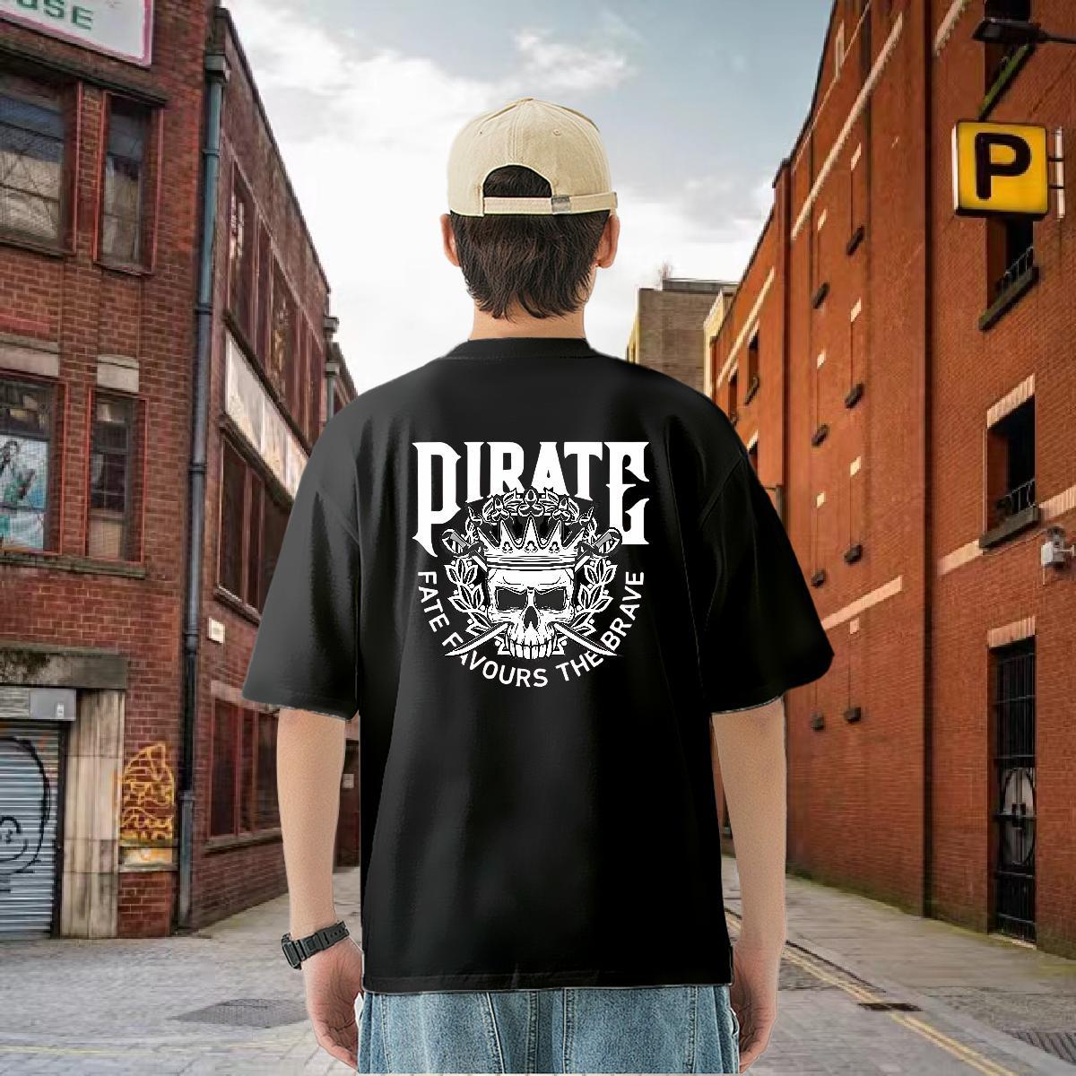 Casual New T-Shirts skull Tops Shirt 230g Pure Cotton Hip Hop Classic Custom Big Size Breathable Short Sleeve Tshirts