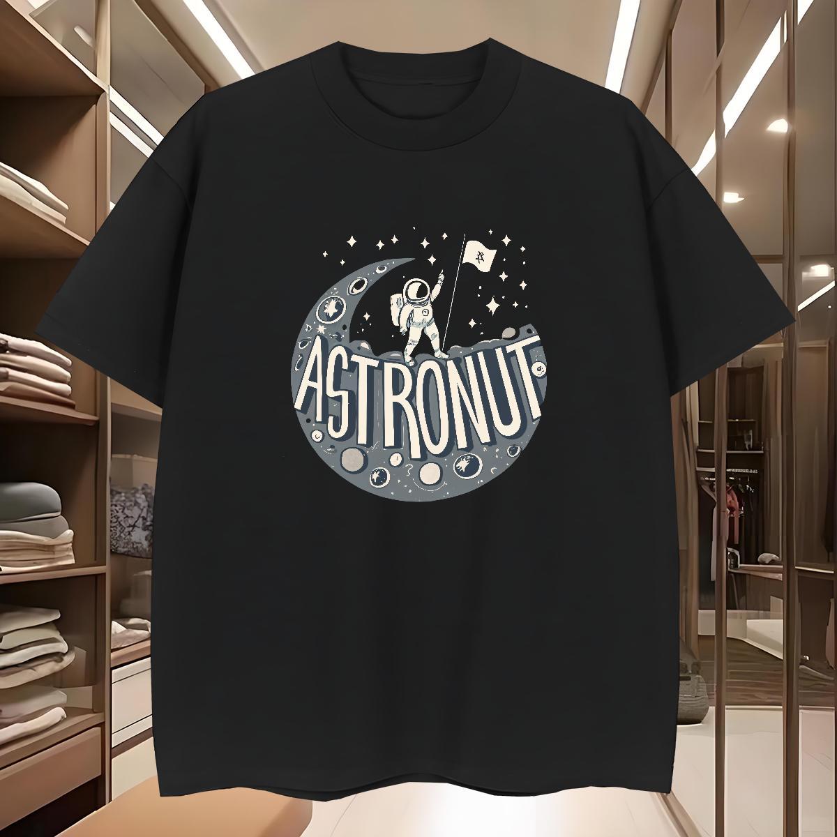 2024 New Man T Shirts spaceman Clothes 100% Cotton 230g Spring Summer Designer Plus Size Cartoon Pure Cotton Mens Tshirts