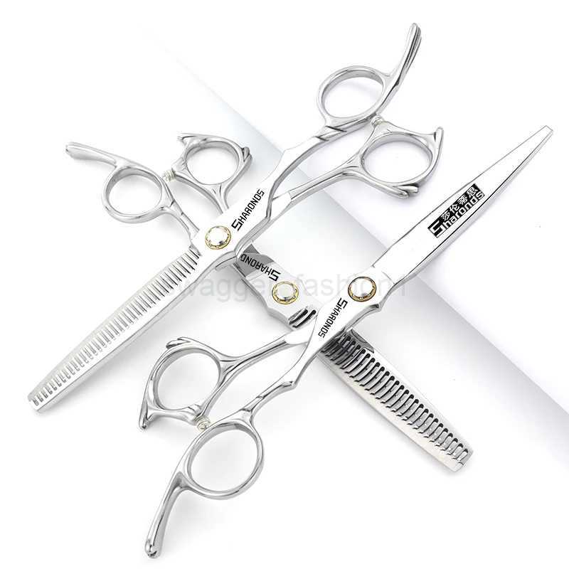 Sharonds Barber Professional Scissors 6/6.5-inch Flat Scissors Fishbone Teeth Hair Cutting Gallery Exclusive Hair Scissor Set.XJ240807