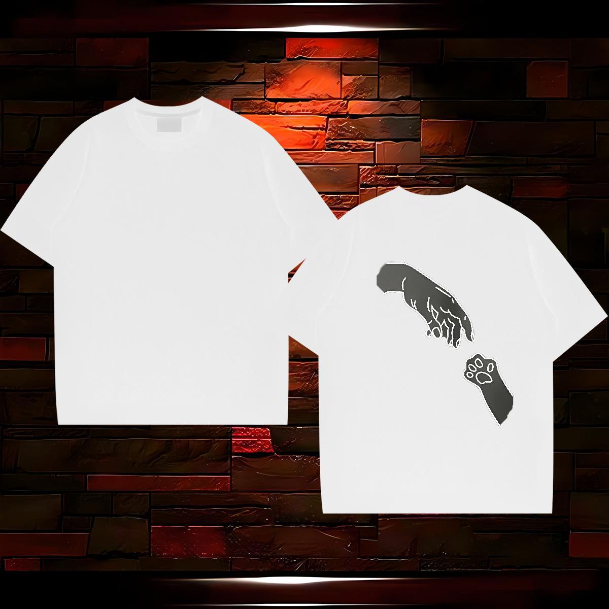 Stylist T Shirts Men hands Tee Shirt 230g Cotton Sport Free Shipping Custom Cartoon Crew Neck Mens Tshirts