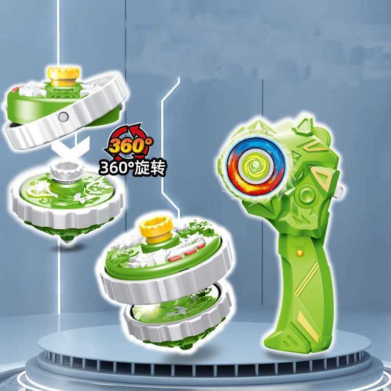 Luminous Combat Gyroscope Alloy Combination Light Drawstring Gyro Magic Glitter Spinning Top Kids Xmas Birthday Gift Y240803