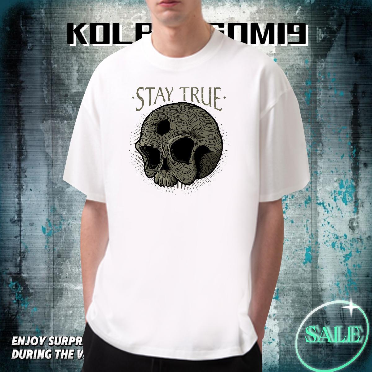 2024 Designer T-Shirts skull Tshirts 230g Cotton Daily Wear Brand Anime Print Breathable Short Sleeve Couples T Shirts