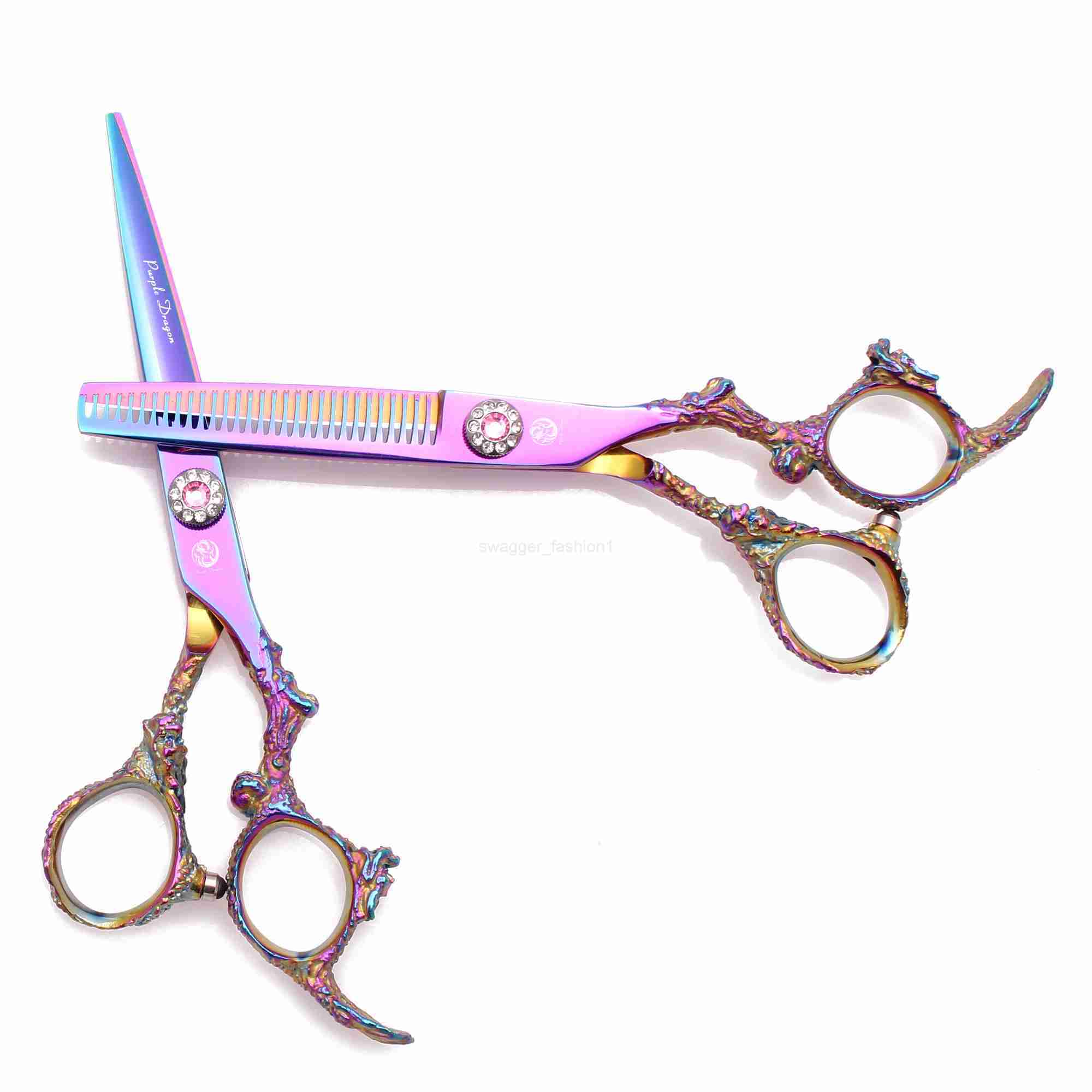 Hair Cutting Scissors Professional 5.5 6 Japan 440C Barber Hairdressing Scissors Thinning Scissors Haircut Dragon Handle Z9005XJ240807