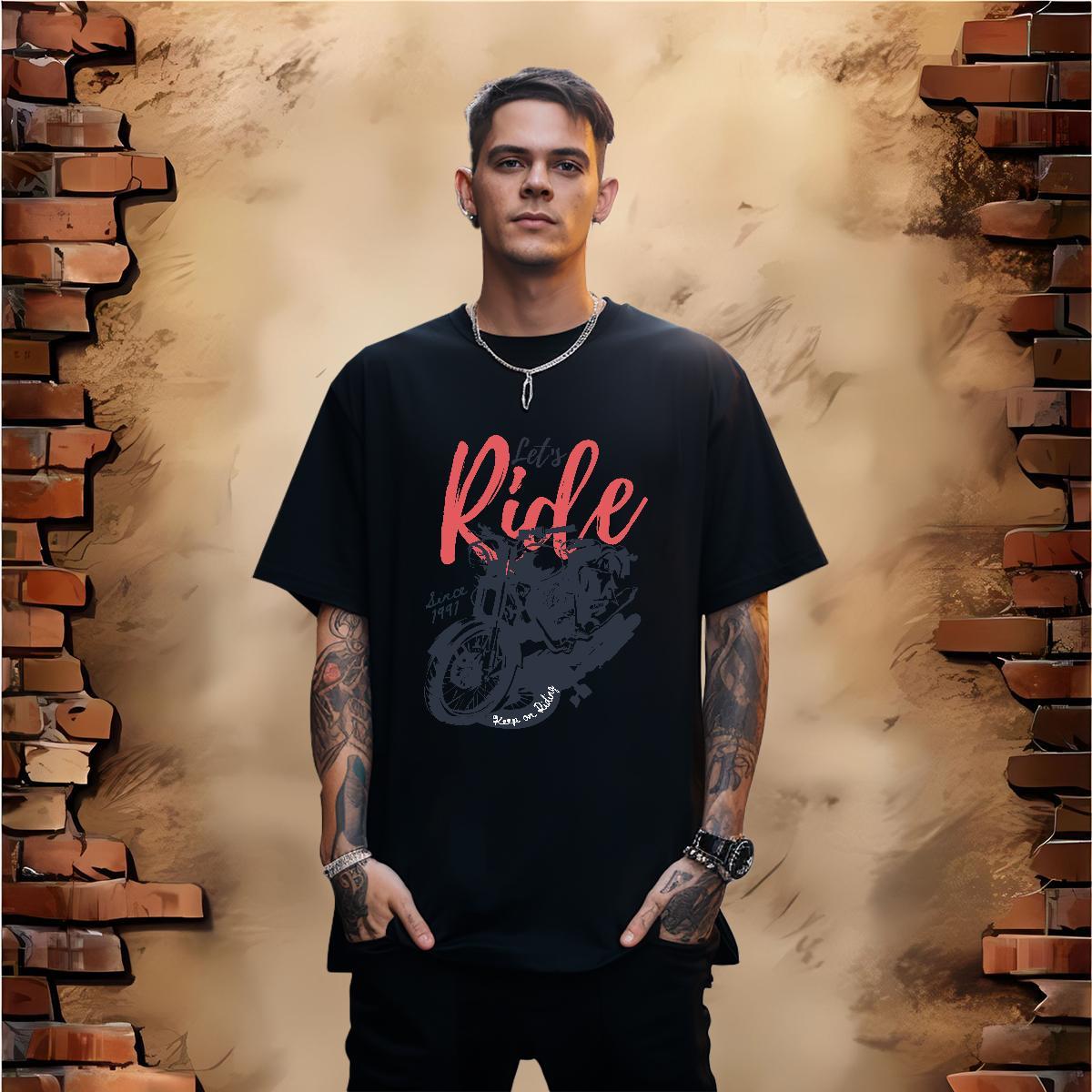 Wholesale Man T Shirts Motorcycle Clothings 230g Cotton Daily Wear Popular Custom Print Oversized Breathable Short Sleeve Tshirt for Man Woman