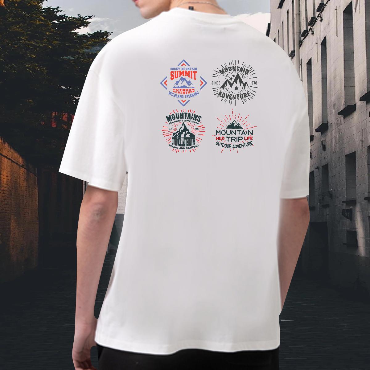 Free Shipping Men T Shirts letter Tees Shirts 230g Pure Cotton Hip Hop Street Cool Design Custom Printed Short Sleeve Soft Men Clothes T-Shirt