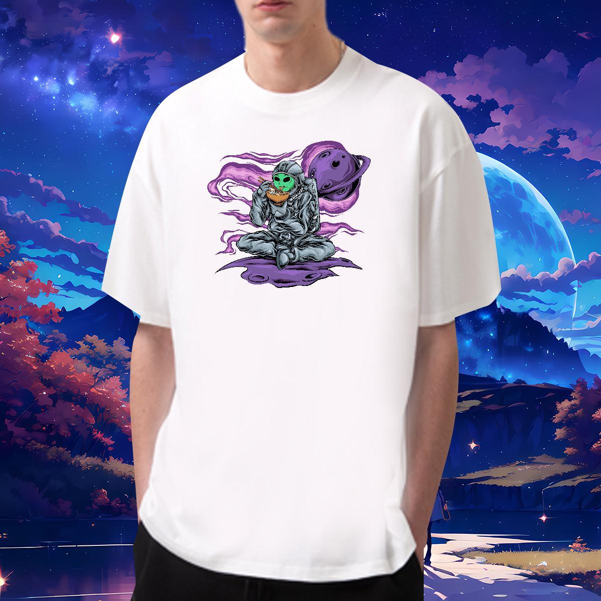 Wholesale T Shirt For Man ET Tee Shirt 230g Pure Cotton Outdoor Popular DIY Anime Breathable Crew Neck Men Tshirts