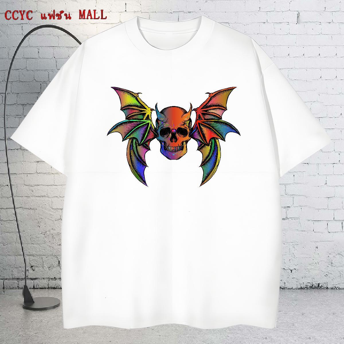 Fashion Casual T Shirt For Man skull Clothes 230g Cotton Sports Casual Loose Fit Plus Size Cartoon O-Neck Short Sleeve Men Tees
