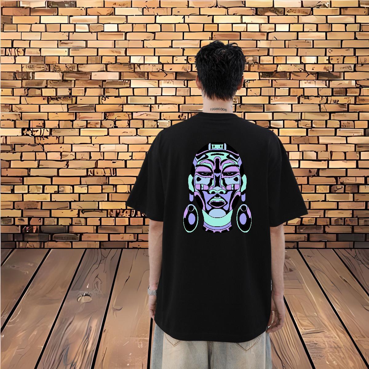 Classic T-Shirts for Men ET Wear 100% Cotton 230g Street Wholesale Custom Anime Short Sleeve Soft Couples T Shirts