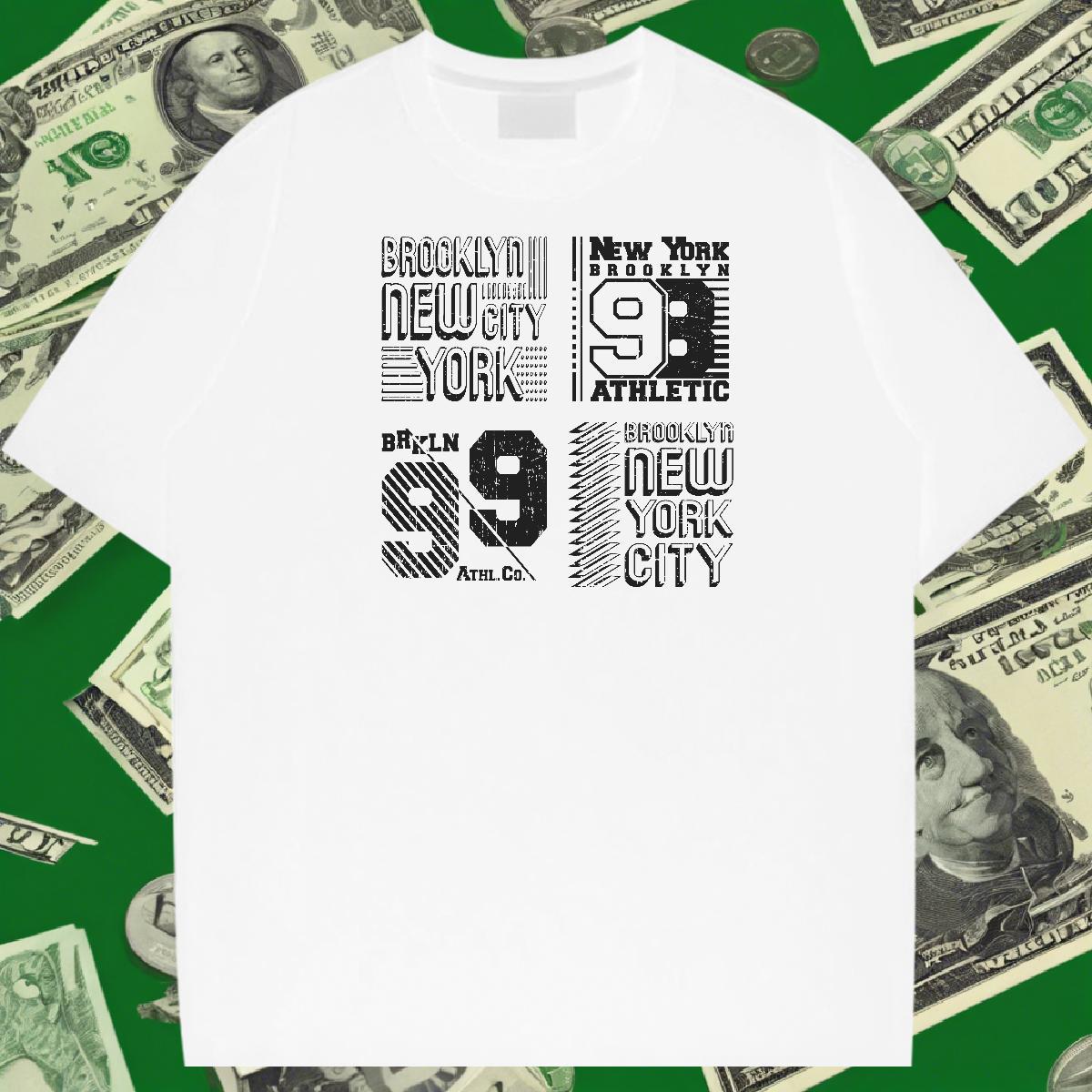 2024 DIY T Shirt For Man letter Tops 100% Cotton 230g Hip Hop Loose Plus Size Custom Short Sleeve O-Neck Men Tops Tees