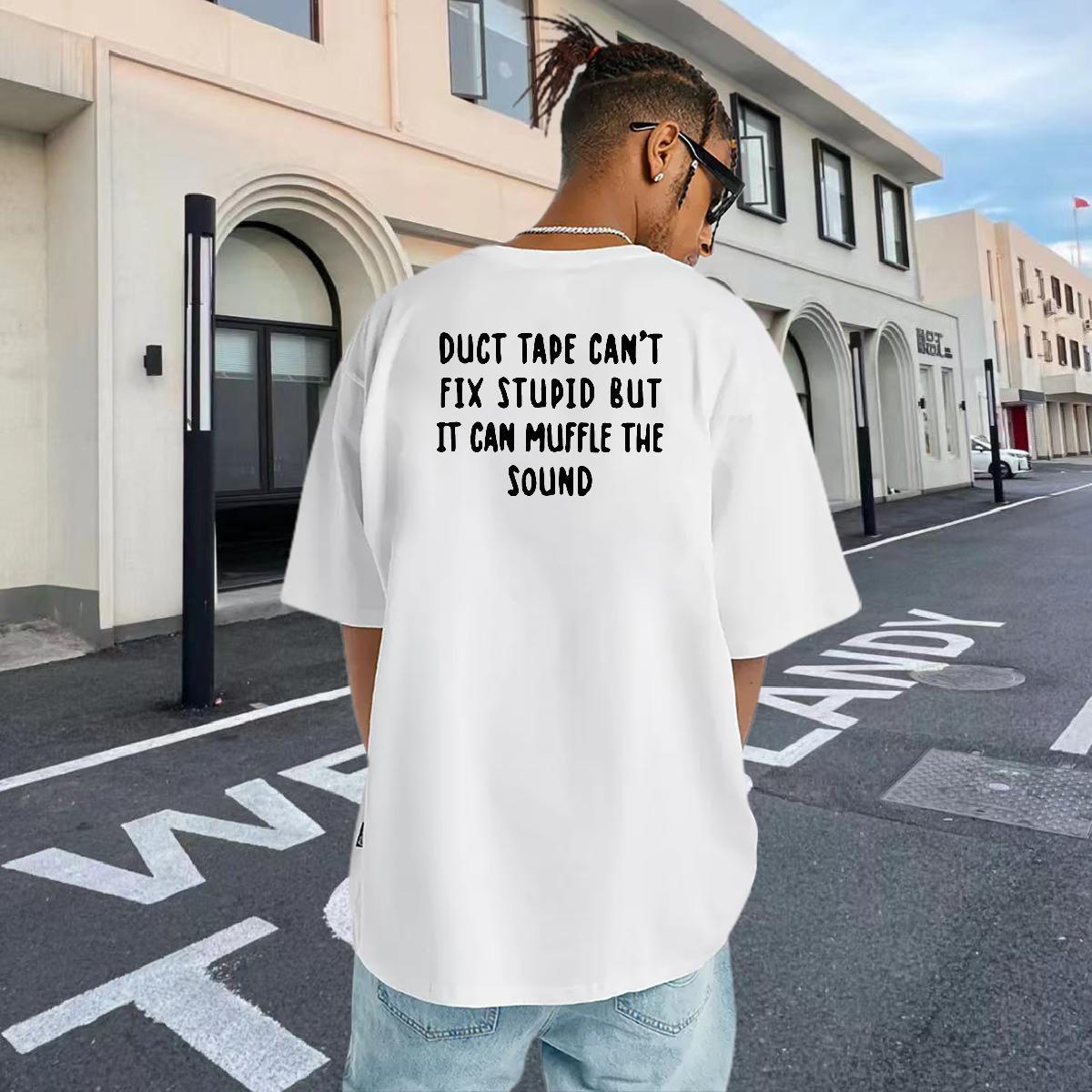 Classic Casual T Shirt For Man letter Tees Shirts 230g Pure Cotton Spring Summer High Quality DIY Printed O-Neck Short Sleeve Men Tees