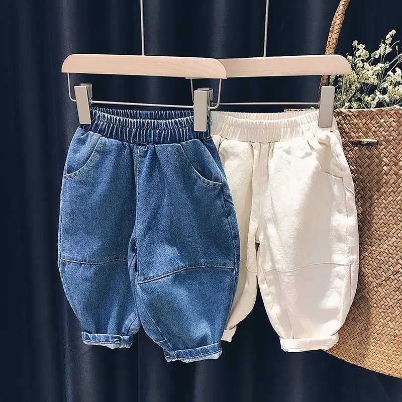 Jeans Boys Jean Pants Long Trousers Cotton 2024 Packet Spring Autumn Babys Kids Pants Teenagers Outwear High Quality Childrens Cloth
