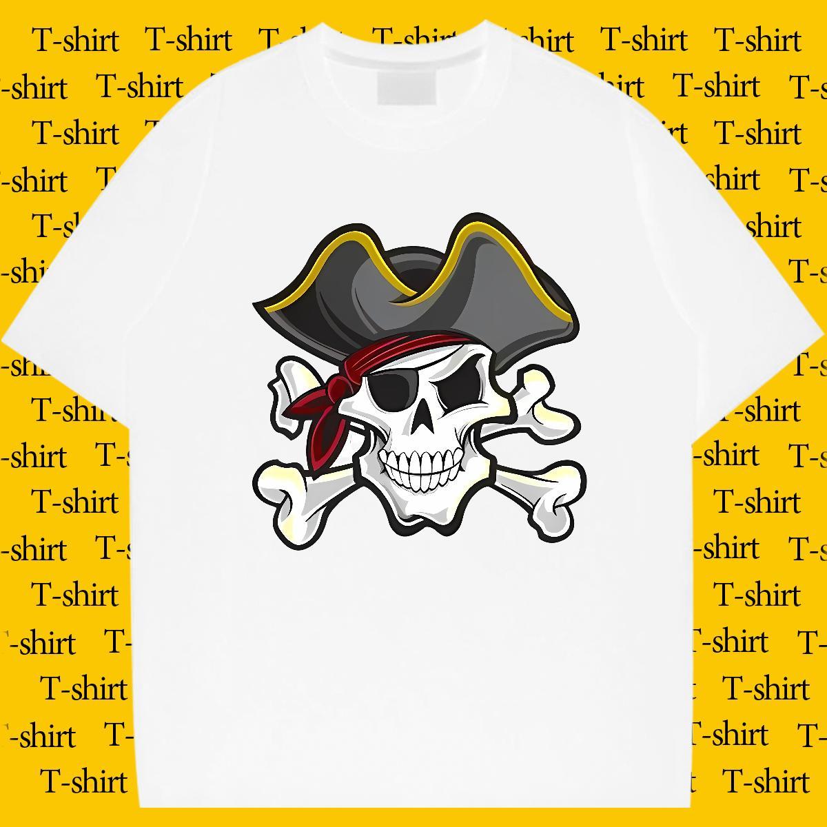 Stylist T Shirts Men skull Tops 230g 100% Cotton Hip Hop Classic Plus Size Custom Breathable Crew Neck Mens Tshirts