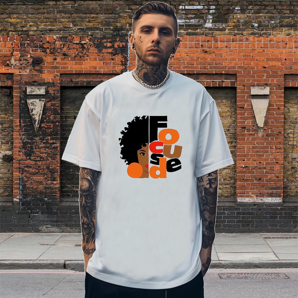Free Shipping T shirt portrait Wear 230g Cotton Street Loose Fit Custom Anime Breathable Couples T Shirts