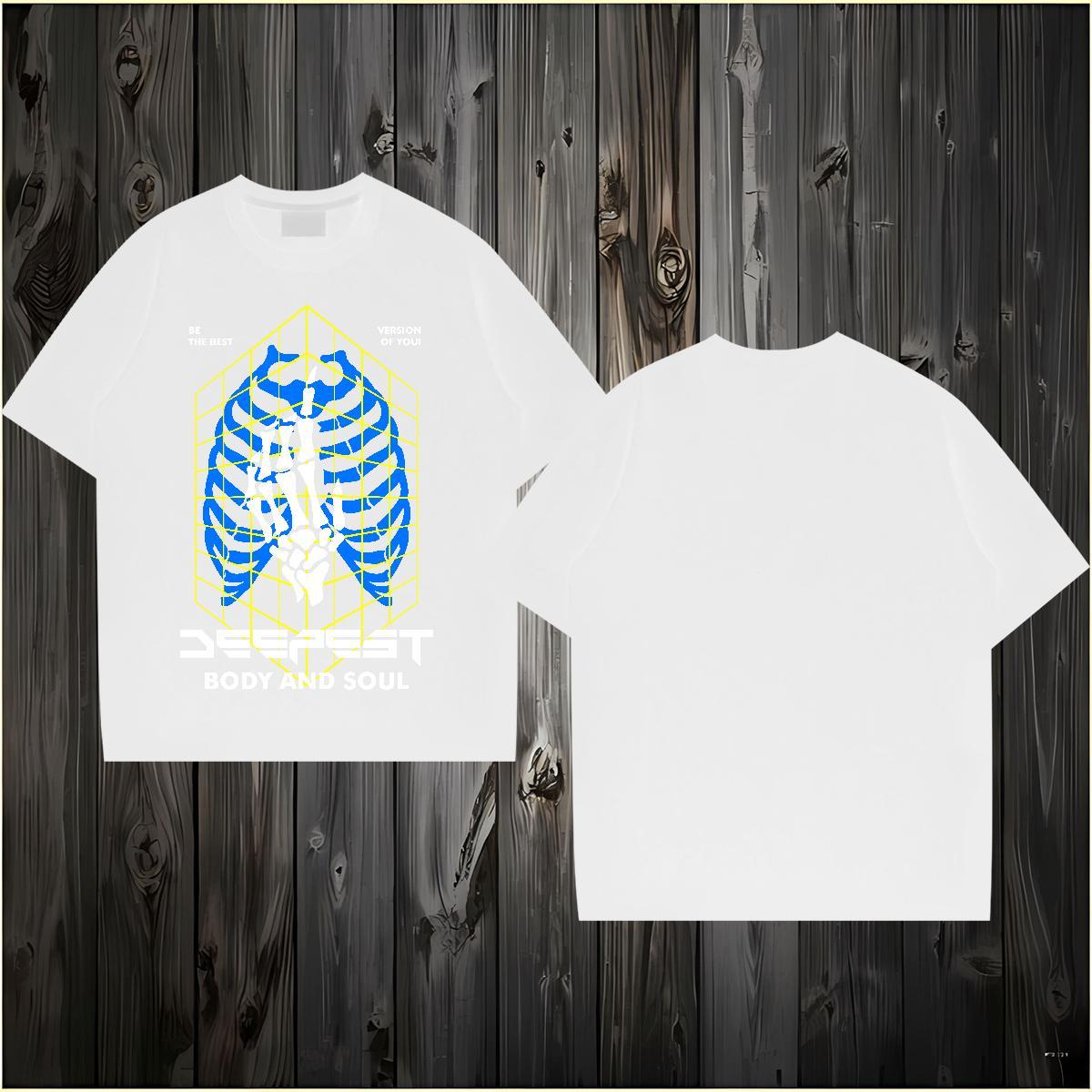 New Designer T Shirt For Man skull Tee Shirt 230g Cotton Casual Daily Wear Comfortable Custom Printed Breathable Short Sleeve Tshirt for Man Woman