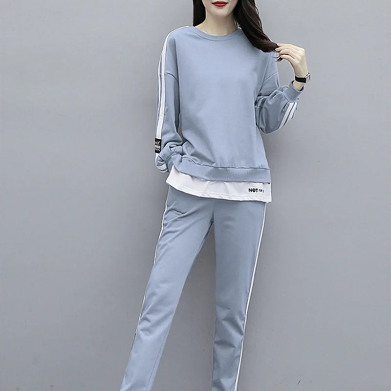 Womens Tracksuit 2 Piece Set Autumn Winter Pullover Top Long Pants Sports Suit Female Sweatshirt Sportswear Suit For Woman 240807