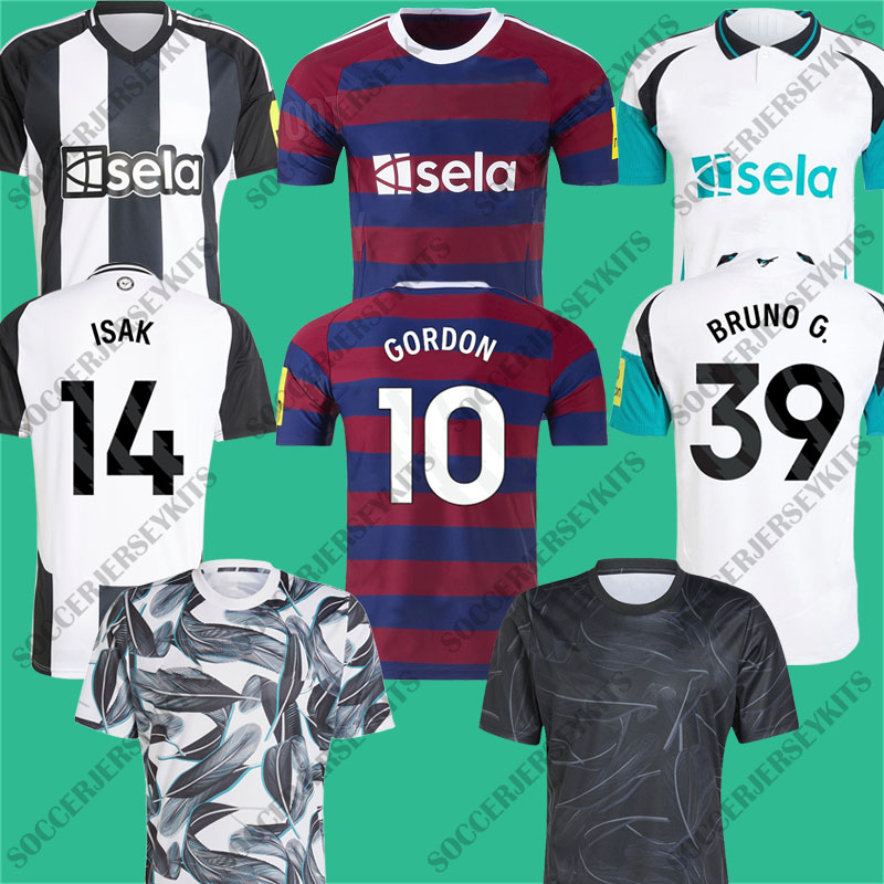 TONALI BRUNO G. 24 25 Newcastle Soccer Jerseys ISAK JOELINTON TRIPPIER GORDON BURN SCHAR NUFC 2024 2025 Football Shirt BARNES top Men Kids kit sets Pre-Match Kit Black