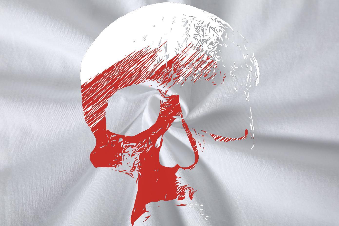 Factory Direct T Shirts Men skull Top Tees 230g Cotton Casual Beach Loose Custom Anime O-Neck Short Sleeve Men Tshirts
