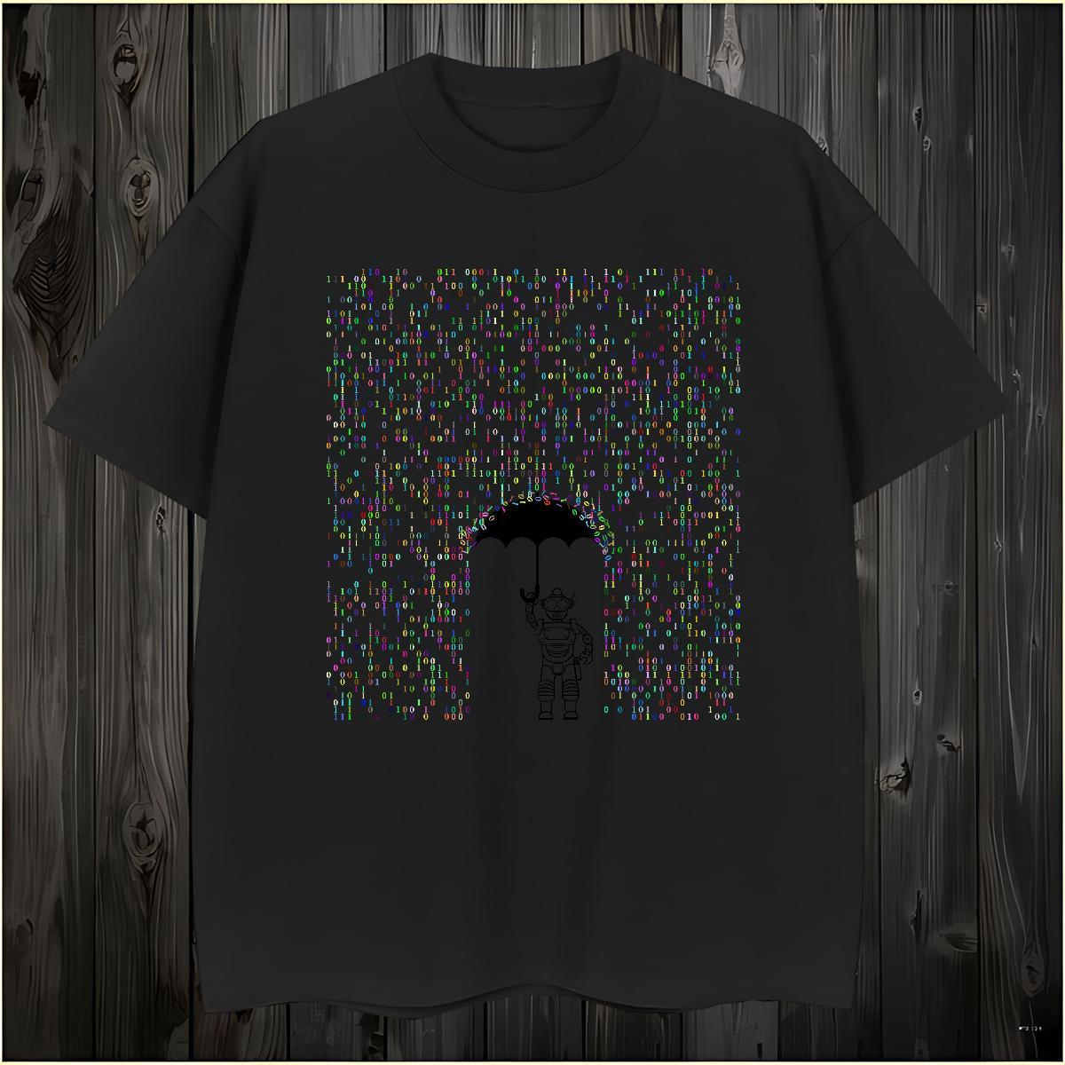 2024 New T-Shirts for Men robot Tops Tees 230g 100% Cotton Hip Hop Street Popular DIY Anime Short Sleeve Soft Couples T Shirts