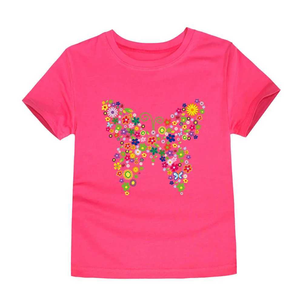 Childrens Yellow T-shirt Childrens Clothing Baby Girl T-shirt 100% Cotton 9 to 12 18 to 24 Months Short Sleeve Top 140 150 160cmW240718